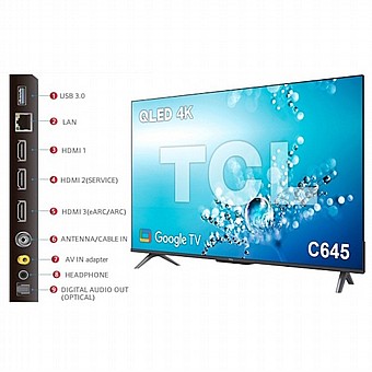 �������� "50 QLED 4K Google TV ���� TCL ��.��.�� ���  50C645